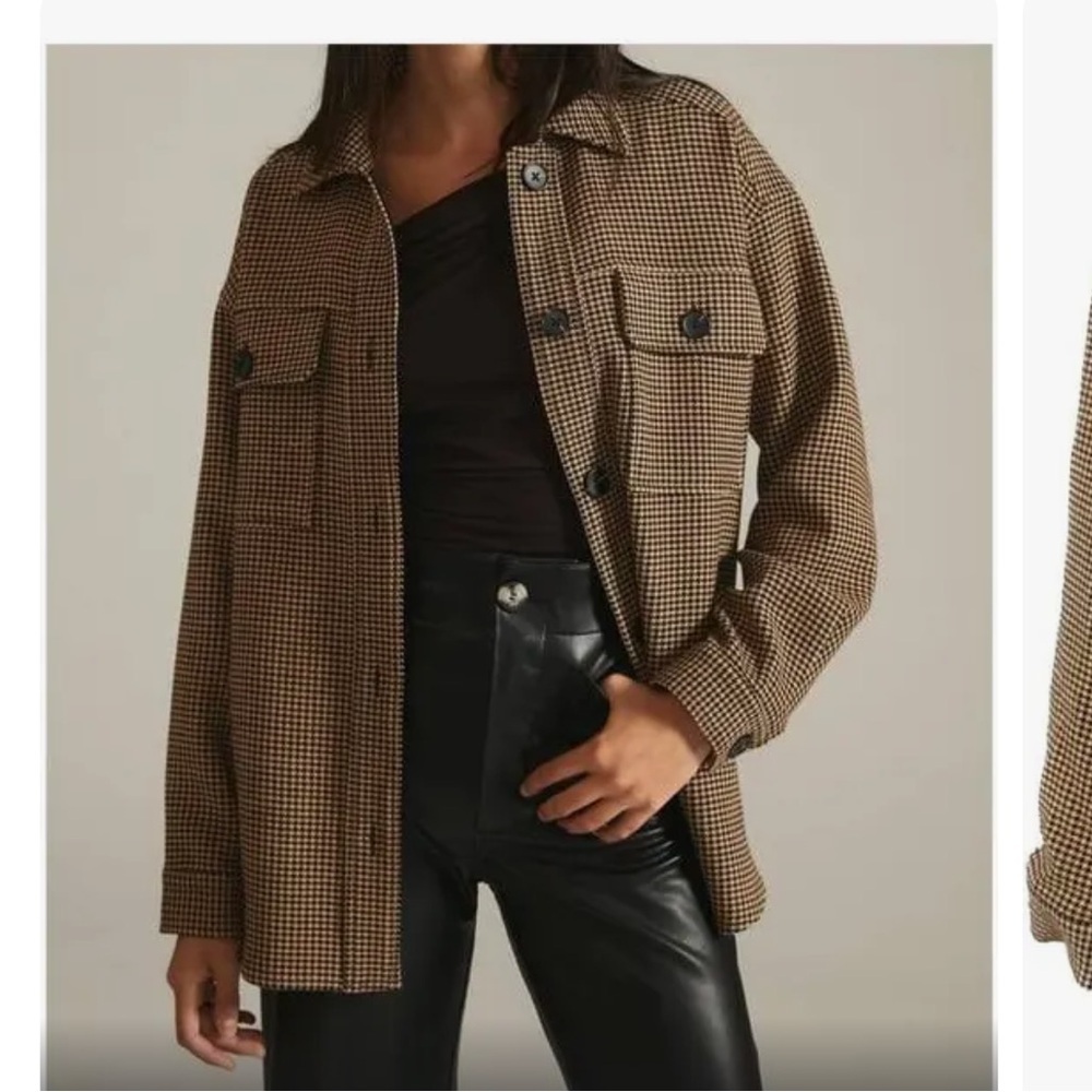 FINAL PRICE DROP Current Air houndstooth shacket, size S